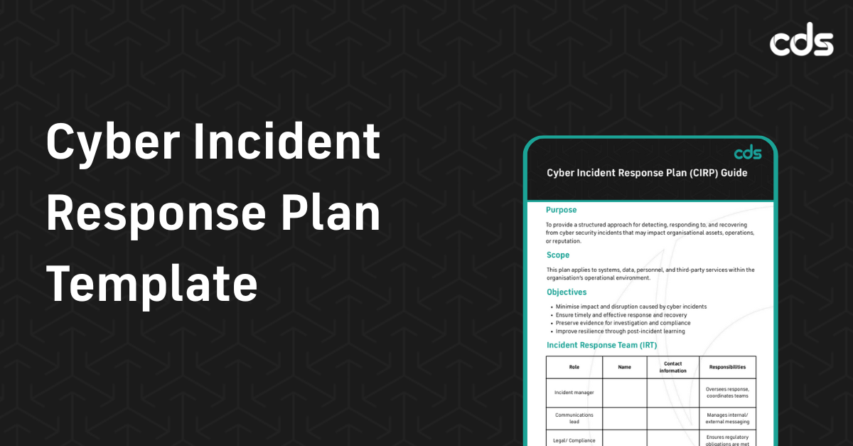 Cyber Incident Response Plan Template